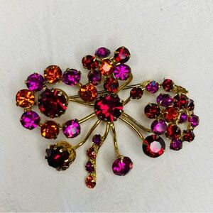 Vintage Made in Austria Rhinestone Brooch